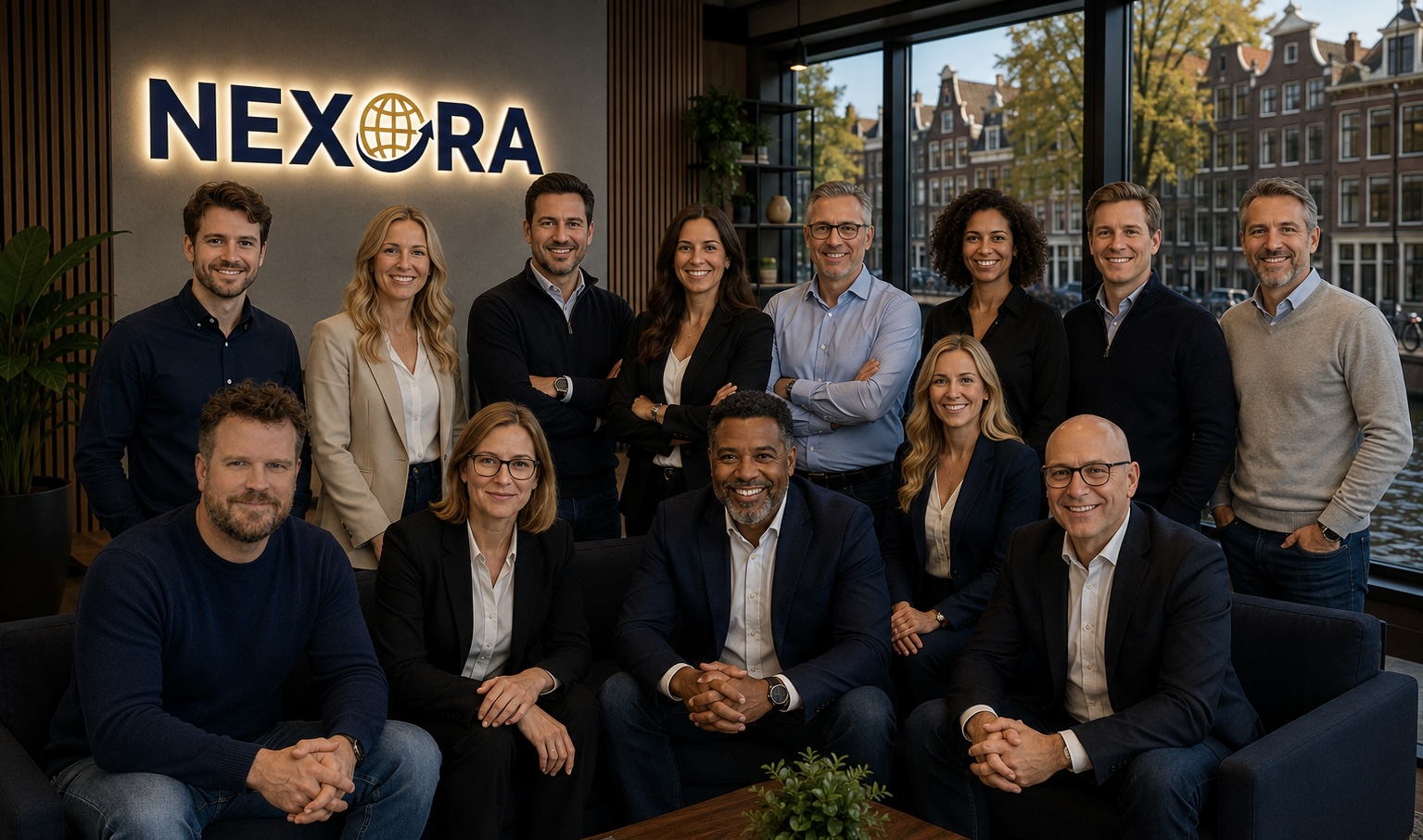 The Nexora team together in its Amsterdam office