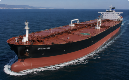 Suezmax tanker at sea
